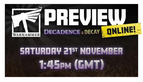 Anunciado en Warhammer Community: Decadence & Decay y vuelta de figuras de MESBG