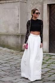 Falda Blanca Larga Combinar