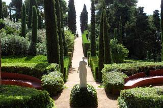 Jardines románticos en simetría, llamados Santa   Clotilde en Lloret de Mar.