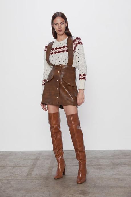 Falda Con Tirantes Mujer Zara