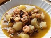 Patatas guisadas gambas camagrocs (Setas)