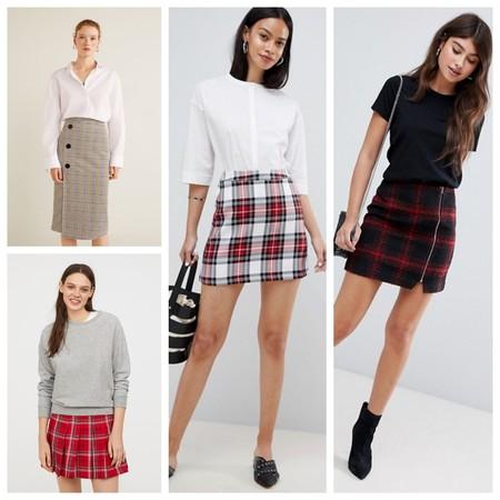 Combinar Falda Amarilla De Cuadros