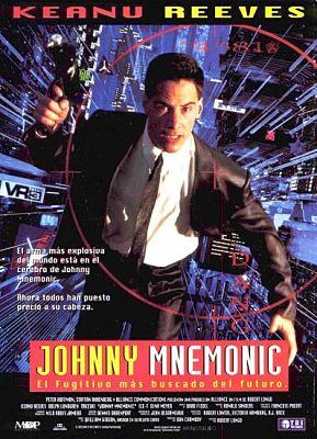 Cartel de la película cyberpunk basada en el relato Johnny Mnemonic