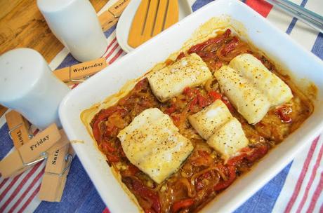 Las delicias de Mayte, recetas de bacalao, bacalao con cebolla y pimientos asados caramelizados, bacalao con pimientos, bacalao al horno, bacalao recetas,