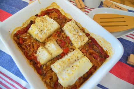 Las delicias de Mayte, recetas de bacalao, bacalao con cebolla y pimientos asados caramelizados, bacalao con pimientos, bacalao al horno, bacalao recetas,