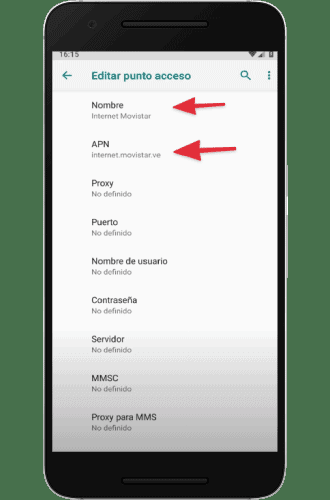 configurar apn movistar venezuela