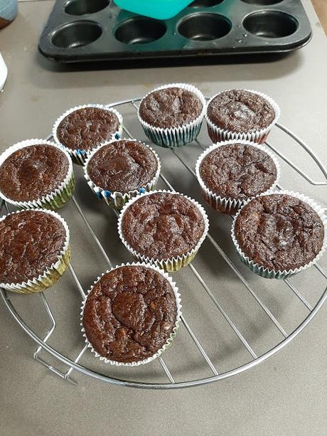 MUFFINS DE ZANAHORIA, COCO Y ALGARROBA O CACAO