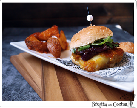 Mini hamburguesa de bacalao cajún