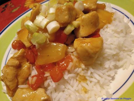 POLLO CON PIÑA AGRIDULCE POLLO CON PIÑA AGRIDULCE