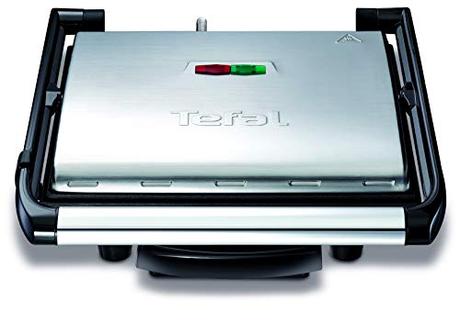 Tefal Grill Multifunción Inicio GC241D12 - Potencia de 2000 W, placas con antiadherentes, toque frío, bandeja recogejugos, versátil para todo tipo de cocción, diseño moderno