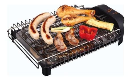 Jata BQ101 Electro Barbacoa Sin Humos Ni Olores Parrilla con 2 Alturas para Cocinar Sano en el interior con Todas las Comodidades 2400 W