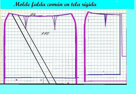 Patron Falda Recta Sin Pinzas