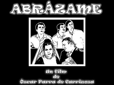 Diseño de camiseta para ABRÁZAME, con los tres en la parte superior.