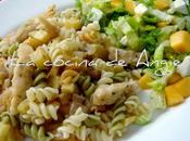 Ensalada templada pasta pollo