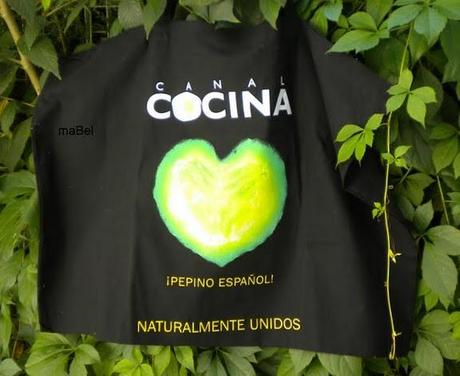 Gazpacho en pepino y flores