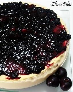 Tarta de Queso y gelatina de Limón con mermelada de Arándanos [y... ¡Mi Segundo Premio!]