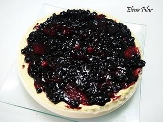 Tarta de Queso y gelatina de Limón con mermelada de Arándanos [y... ¡Mi Segundo Premio!]