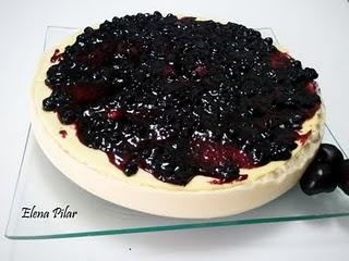 Tarta de Queso y gelatina de Limón con mermelada de Arándanos [y... ¡Mi Segundo Premio!]