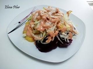 Ensalada de Pollo, Patatas y Remolacha