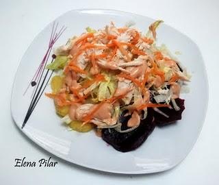 Ensalada de Pollo, Patatas y Remolacha