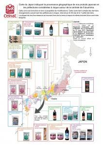 Mapa Japón Mapa donde Celnat nos especifica de dónde proceden sus alimentos macrobióticos. Una manera muy loable de 'relajar' esta alarma social.