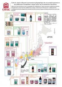Mapa donde Celnat nos especifica de dónde proceden sus alimentos macrobióticos. Una manera muy loable de 'relajar' esta alarma social.