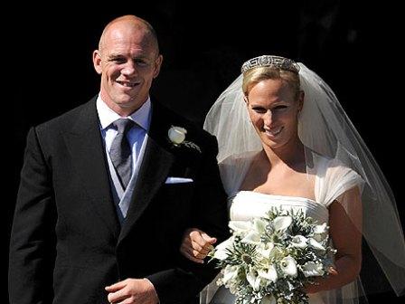 Boda de Zara Phillips, nieta de Isabel de Inglaterra y Mike Tindall. Catalina, Duquesa de Cambridge, repite modelo