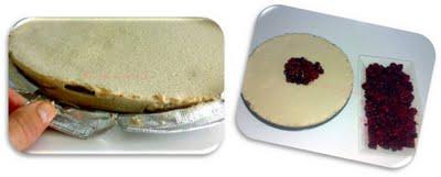 Tarta crema de orujo y frutas del bosque