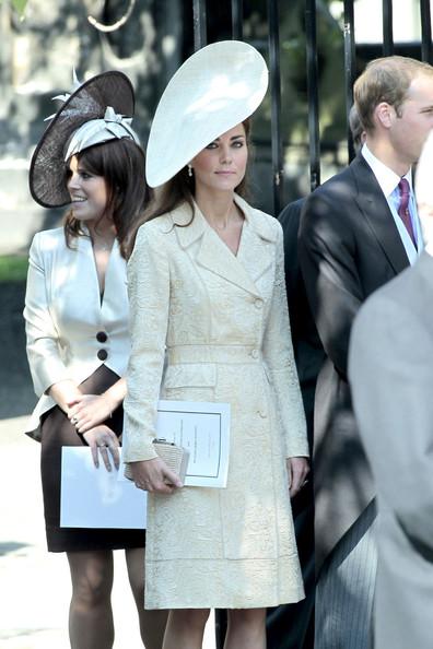 The Duke and Duchess of Cambridge leave the Canongate Kirk on Edinburgh's historic Royal Mile following the wedding of his cousin Zara Phillips and Mike Tindall.