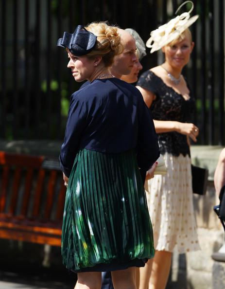 Guests arrives for the Royal wedding of Zara Phillips and Mike Tindall at Canongate Kirk on July 30, 2011 in Edinburgh, Scotland. The Queen's granddaughter Zara Phillips will marry England rugby player Mike Tindall today at Canongate Kirk. Many royals are expected to attend including the Duke and Duchess of Cambridge.