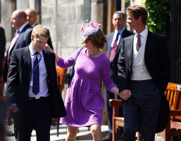 Guests arrive for the Royal wedding of Zara Phillips and Mike Tindall at Canongate Kirk on July 30, 2011 in Edinburgh, Scotland. The Queen's granddaughter Zara Phillips will marry England rugby player Mike Tindall today at Canongate Kirk. Many royals are expected to attend including the Duke and Duchess of Cambridge.