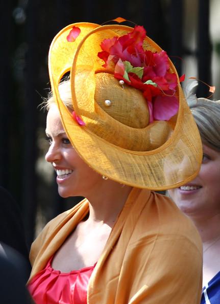 Chemmy Alcott departs from the Royal wedding of Zara Phillips and Mike Tindall at Canongate Kirk on July 30, 2011 in Edinburgh, Scotland. The Queen's granddaughter Zara Phillips will marry England rugby player Mike Tindall today at Canongate Kirk. Many royals are expected to attend including the Duke and Duchess of Cambridge.
