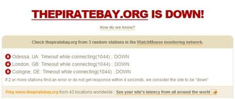 The Pirtate Bay Ha Caído.