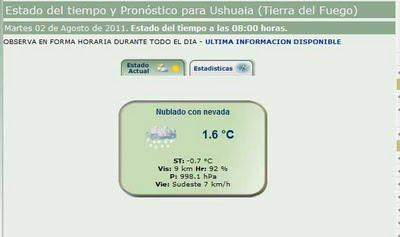 Inédito: Hoy hace más frío en La Quiaca que en Ushuaia