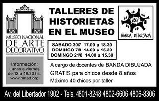 Talleres de Historieta para chicos en el Museo de Arte Decorativo