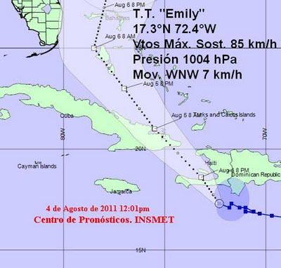 Tormenta Tropical Emily se aproxima a Haití y pronósticos de lluvias para Cuba [+ video]