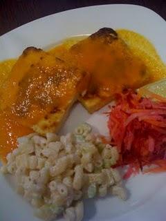 Tofu asado con salsa de mango