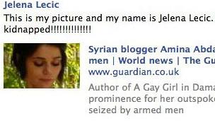 Presunta foto de bloguera siria