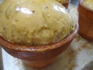 Pan de maceta con pepitas de calabaza