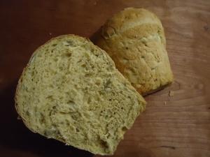 Pan de maceta con pepitas de calabaza