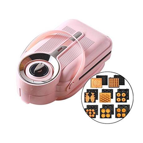 JDKC- Gofreras 8 en 1 Fabricante de Gofres Temporizador de 30 Minutos Máquina de Panini Sándwich Moldes para Gofres Mango de Tacto Frío Pies Antideslizantes Sandwicheras