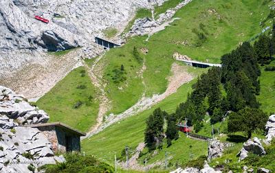 tren cremallera Pilatus Lucerna (Monte Pilatus)