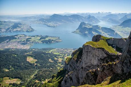 Lagos Lucerna desde el Pilatus Lucerna (Monte Pilatus)