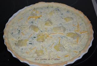 Quiche de espinacas y alcachofas