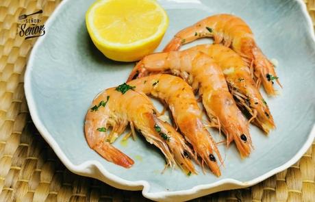 Langostinos al horno con un toque de ajo