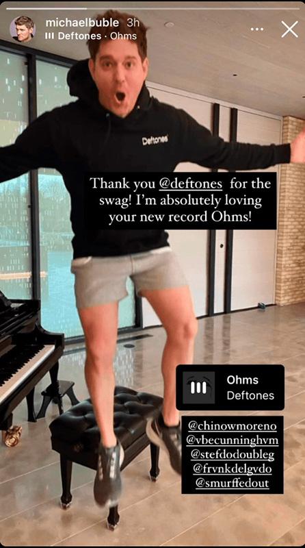 Michael Bublé: el súper fan de Deftones Michael Bublé: el súper fan de Deftones