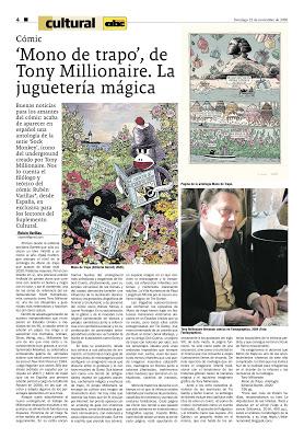 Mono de trapo, de Tony Millionaire. La juguetería mágica (en ABC Color) Mono de trapo, de Tony Millionaire. La juguetería mágica (en ABC Color)