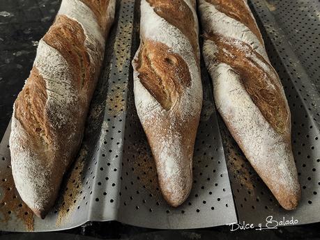 Baguette sin amasado con Fermentación Retardada Baguette sin amasado con Fermentación Retardada