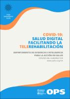 COVID-19: Salud Digital facilitando la Telerehabilitación