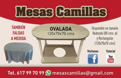 Falda Para Mesa Camilla Ovalada